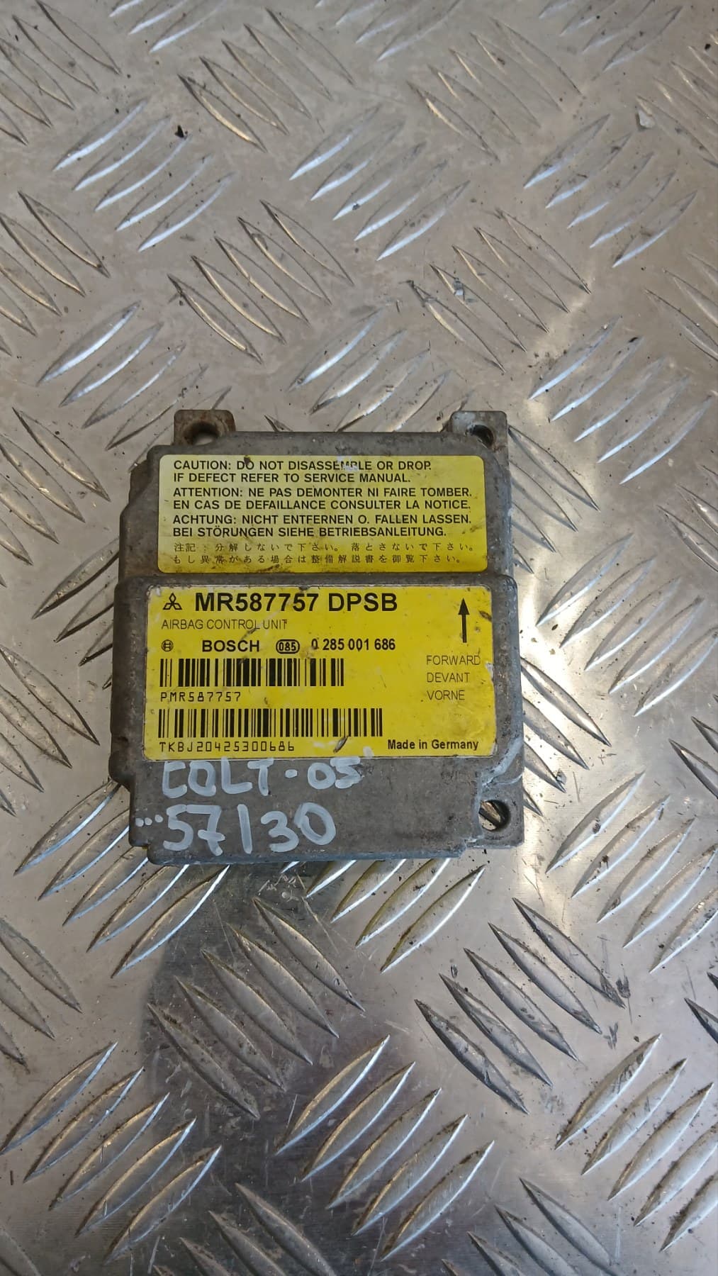 Airbag модул Mitsubishi Colt 2005г. 0285001686 MR587757 EB Colt VI (Z30) (2002-2012)