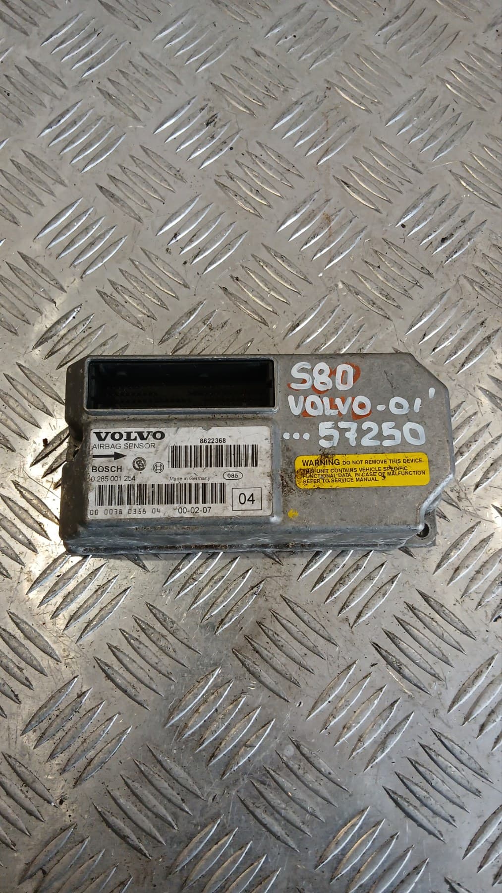 Airbag модул Volvo S80 2001г. 0285001254 EB S80 (1998-2006)