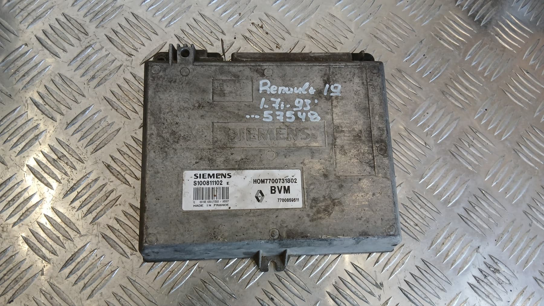 Компютър Renault 19 1.7i 1993г. S100811102E 7700731802 7700859511 EB 19 (1988-2000)