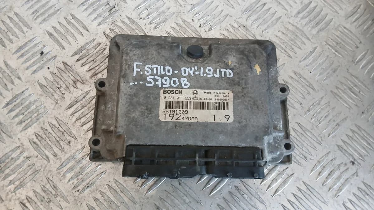 Компютър Fiat Stilo 1.9 JTD 2004 0281011553 55191209 Stilo (2001-2007)