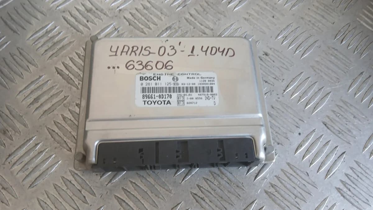 Компютър Toyota Yaris 1.4 D4D 2003 0281011125 89661-0D170 Yaris (1999-2005)
