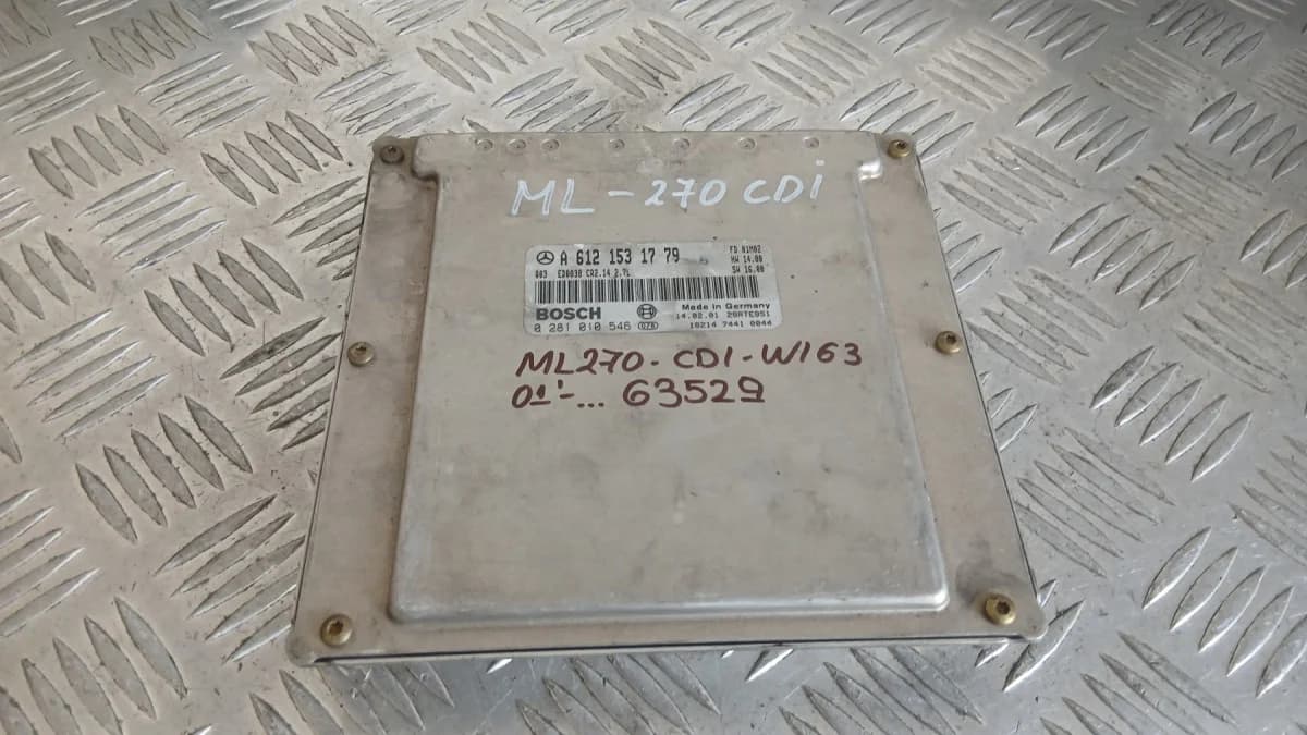 Компютър Mercedes ML270 CDI W163 2001 A6121531779 0281010546 Mercedes-Benz M-Class W163 (1997-2005)