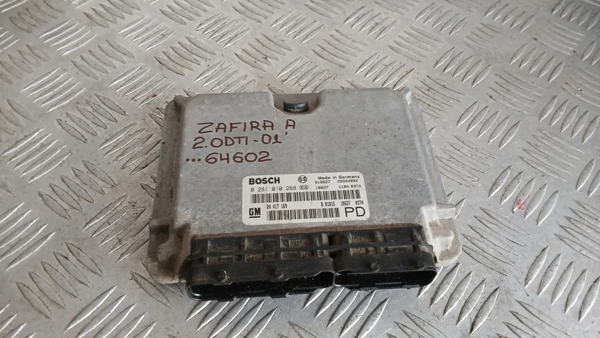 Компютър Opel Zafira 2.0 DTI 2001 0281010268 24417169 Zafira A (1999-2005)