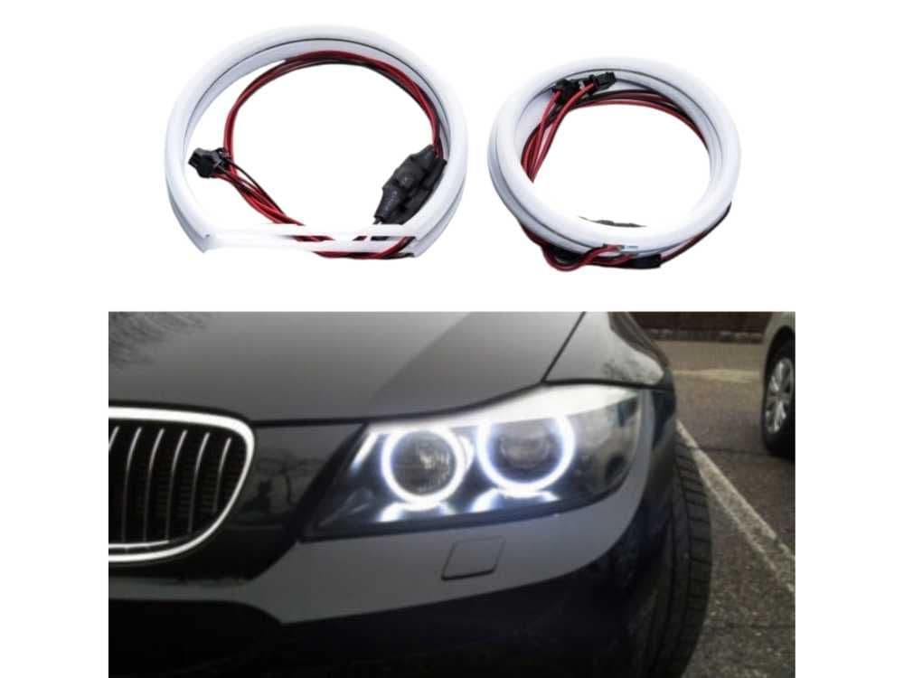 LED Cotton Angel Eyes BMW E90 E91 – Фейслифт XENON Фарове – Бели Жълти Червени Сини